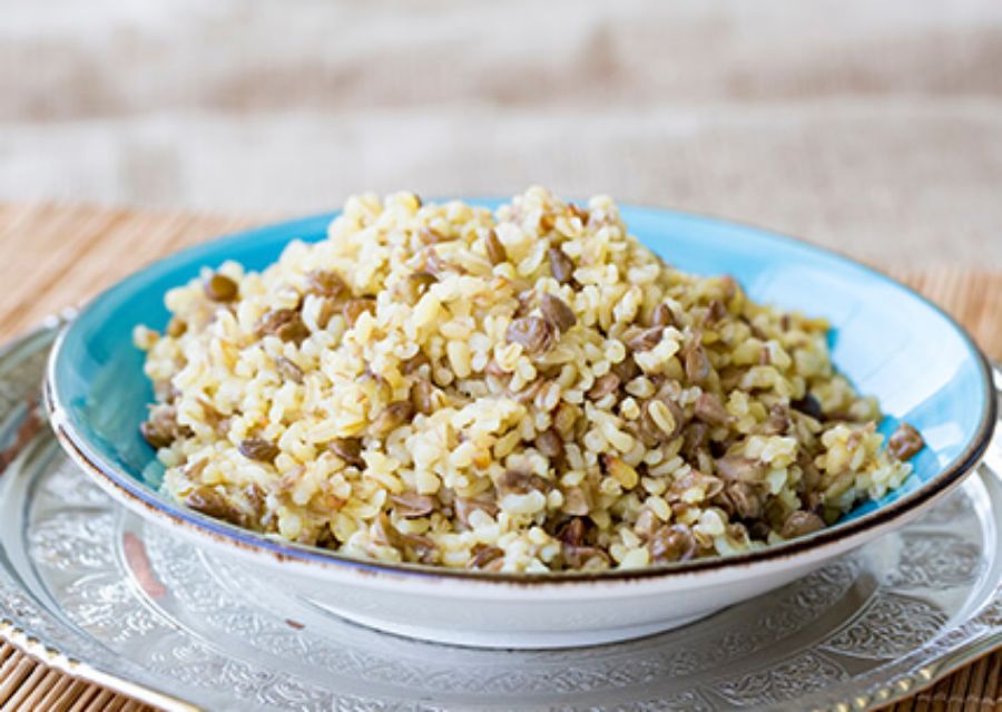 Cracked Wheat Rice with Lentil Cracked Wheat Rice with Lentil