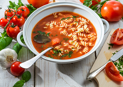 Macaroni Soup with Tomatoes